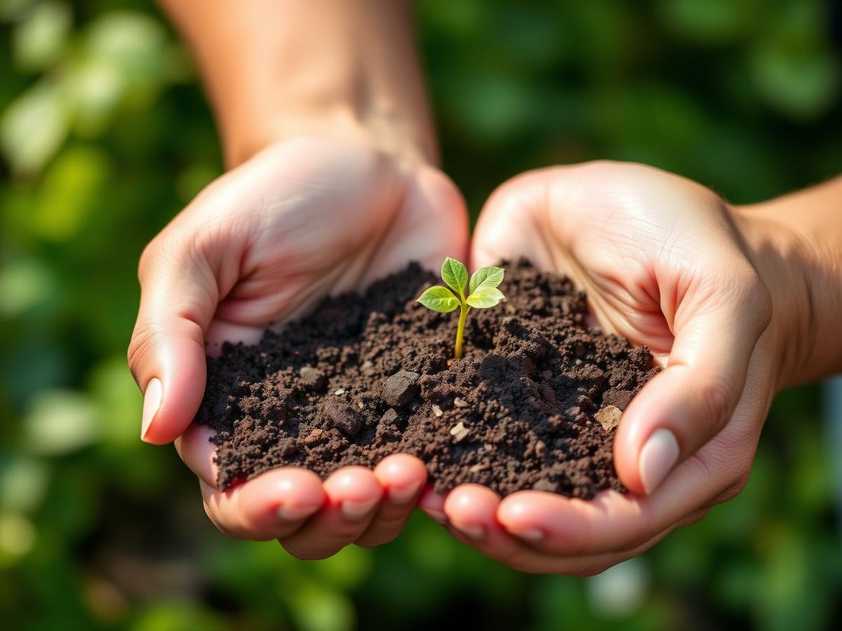 Seedling in hands